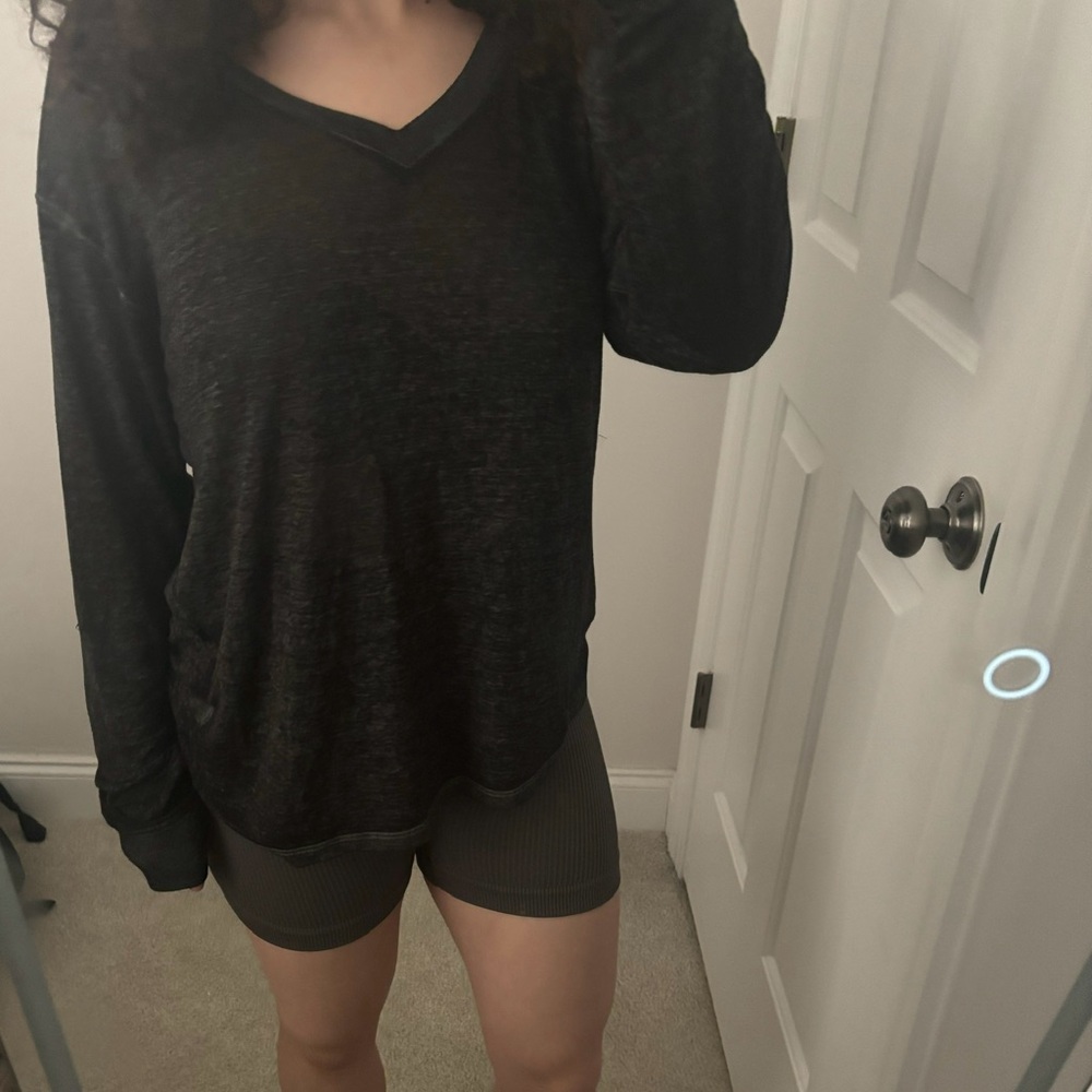 Women's Black Loose Fit Tee Aeropastale